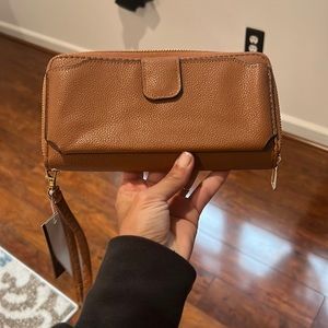 Brand new large leather brown wallet
